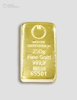 Goldbarren 250g Gussbarren Münze Österreich