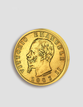 Goldmünze 20 Lire Italien